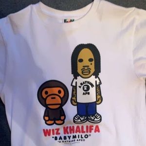 Wiz khalifa x bape size medium